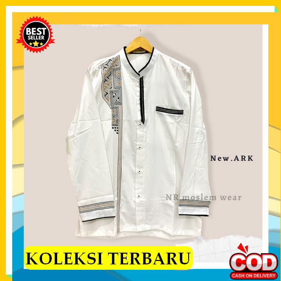 Baju Koko Remaja Lengan Pendek Laki Laki Dewasa Gus Azmi Habaib Kurta Pakistan Turki Indonesia Rabba