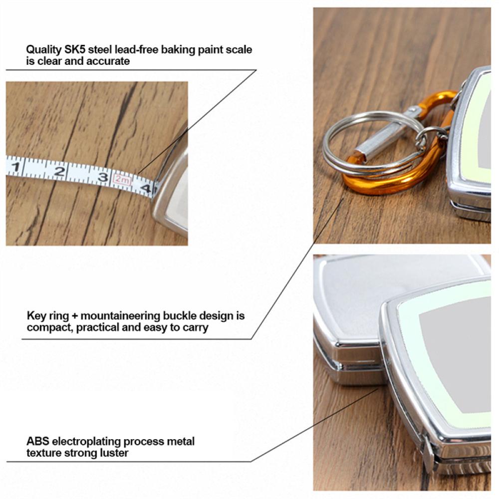 Timekey 1pc Gantungan Kunci Meteran Mini Retractable C1X2