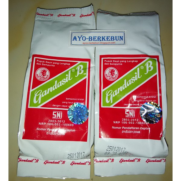 Jual Pupuk Gandasil B 100 Gram / Pupuk Gandasil Bunga / Pupuk Gandasil ...