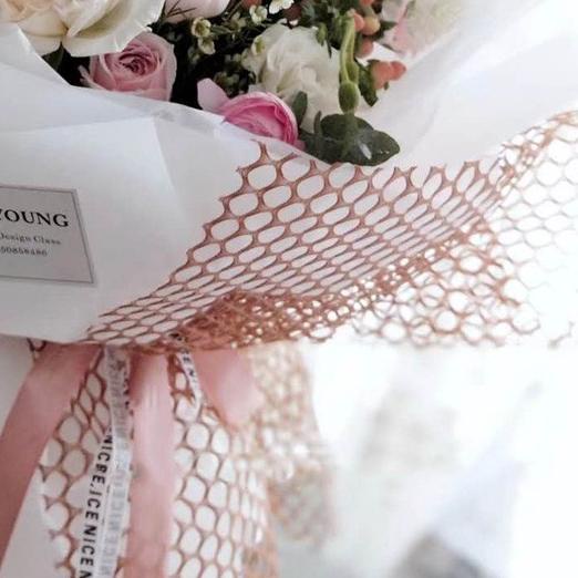 

☉ KERTAS BUNGA JALA YXW FLOWER WRAP KAIN JALA PEMBUNGKUS BUKET BOUQUET BUNGA ✯
