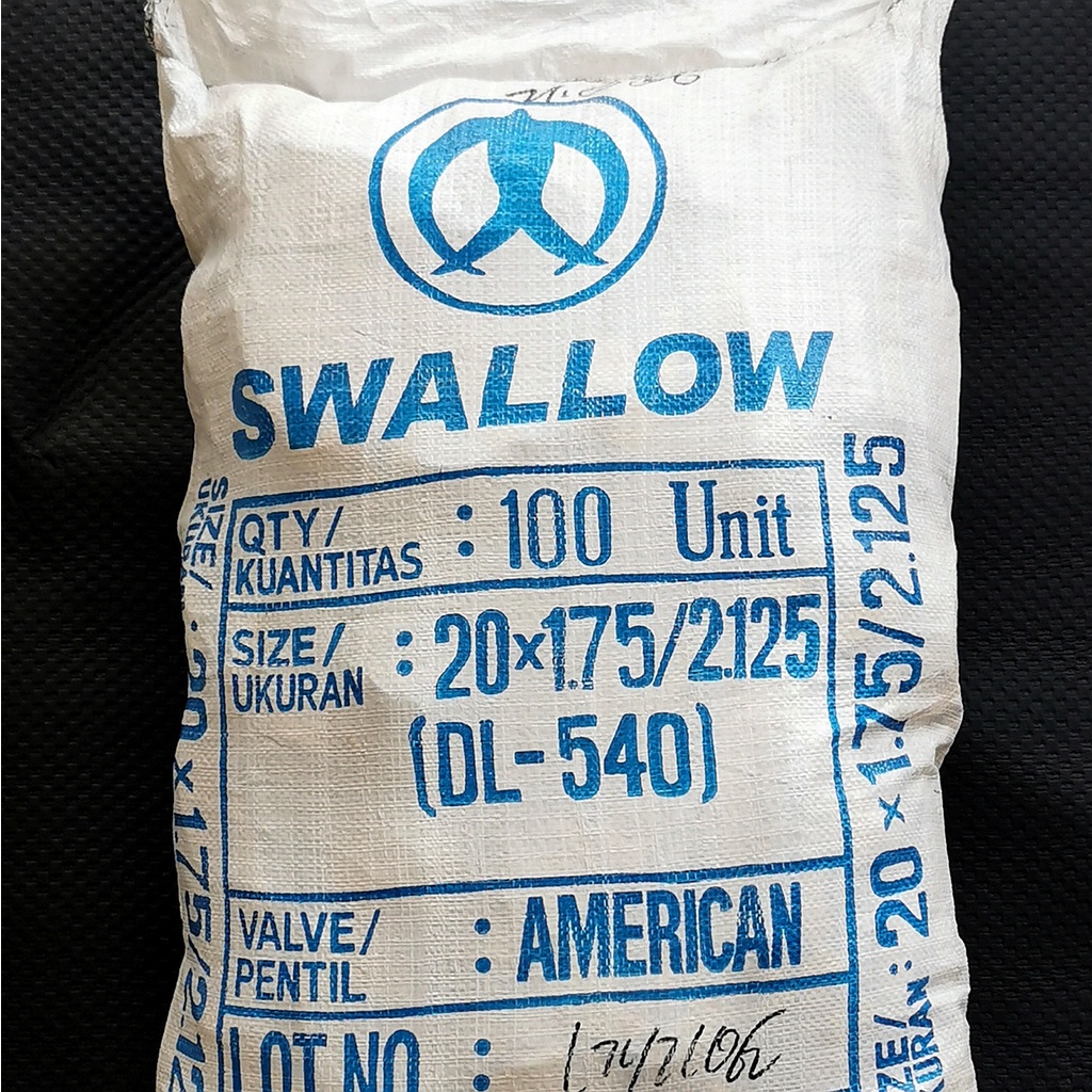 Ban dalam sepeda Swallow ukuran 20 x 1.75/2.125 100pcs