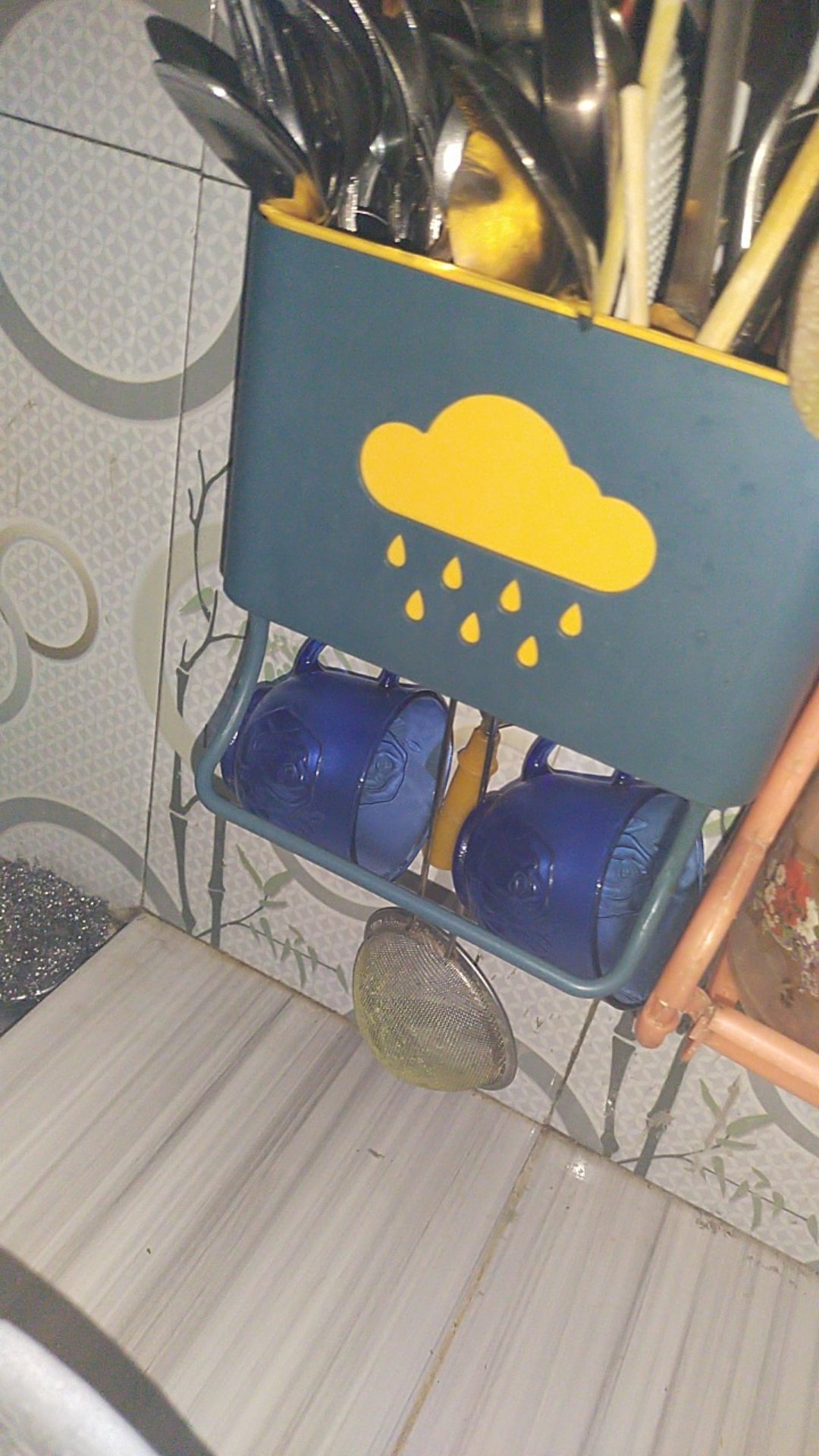 Rak Serbaguna Tempat Alat Dapur Masak Sendok Garpu Kitchen Kamar Mandi 2in1 Bathroom Rack Toilet New