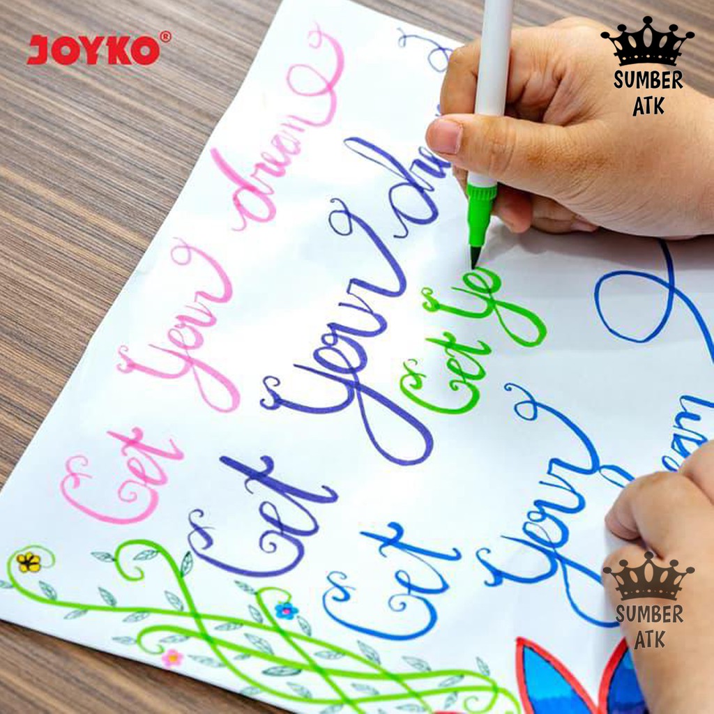 

ATH Color Brush Pen / Pena Kuas Warna Joyko CLP-06 / 12 Warna / Color