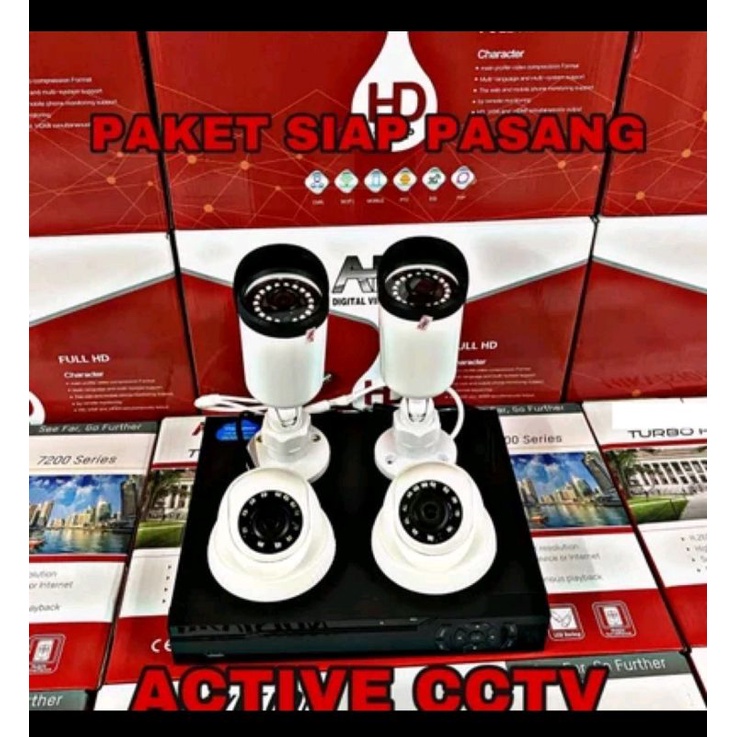 PAKET CCTV 8CH 4 CAMERA 5MP 1080P FULL HD LENGKAP TGGL PASANG 8CH