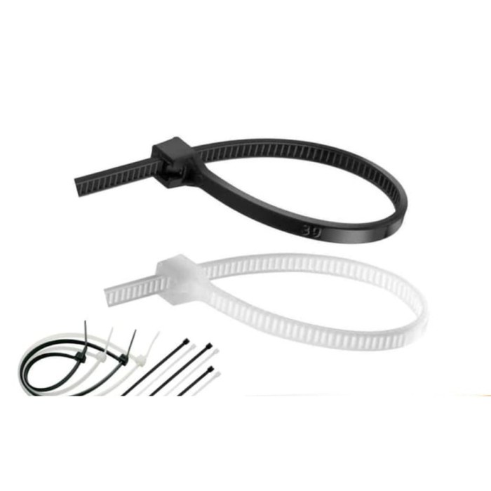 

ORGANIZER-DOCUMENT- KABEL TIES PUTIH HITAM 10CM/ 15CM /20CM /25CM /30CM HARGA 1PACK - 200 MM PUTIH