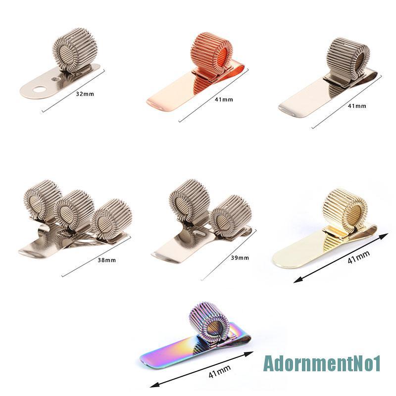 (AdornmentNo1) 1pc Klip Metal Elastis Holder Pulpen / Notebook