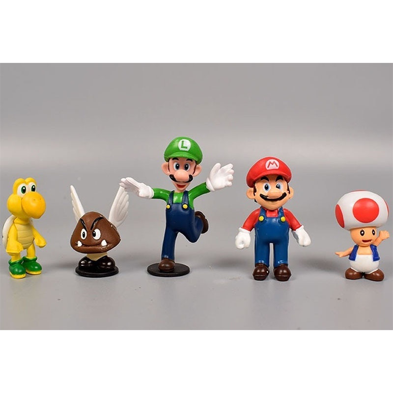 18Pcs/Lot Super Mario Bros PVC Action Figures Toys Yoshi Peach Princess Luigi Shy Guy Odyssey Donkey Kong Model Cartoon Dolls