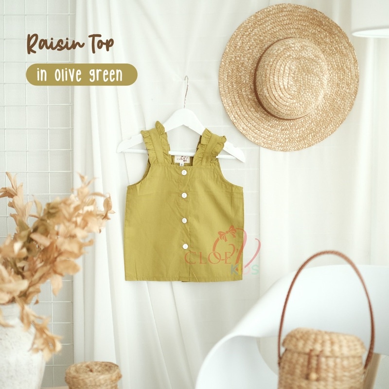 CLOEVKIDS - Baju atasan top anak perempuan bagus raisin top