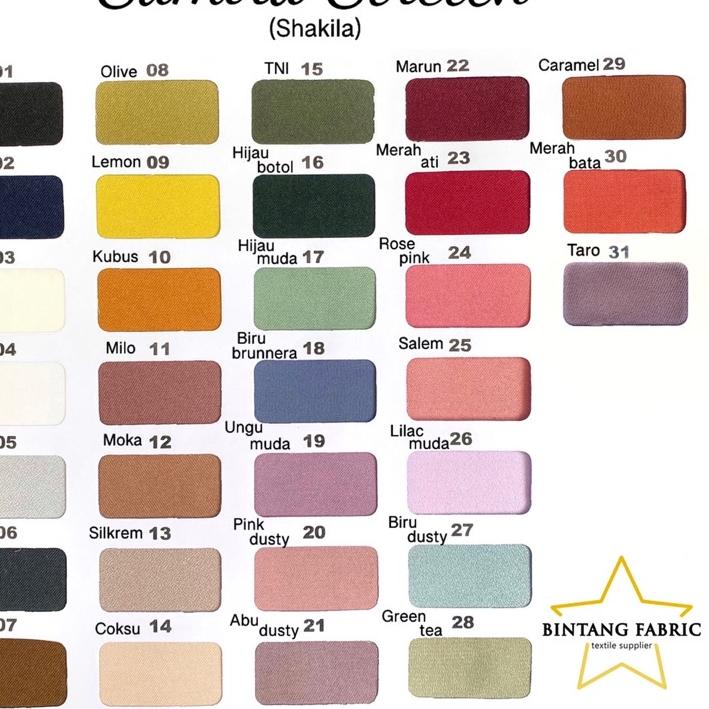 

㋿ Buku Katalog Warna Kain Bintang Fabric BEST PRICE 3890 ✯