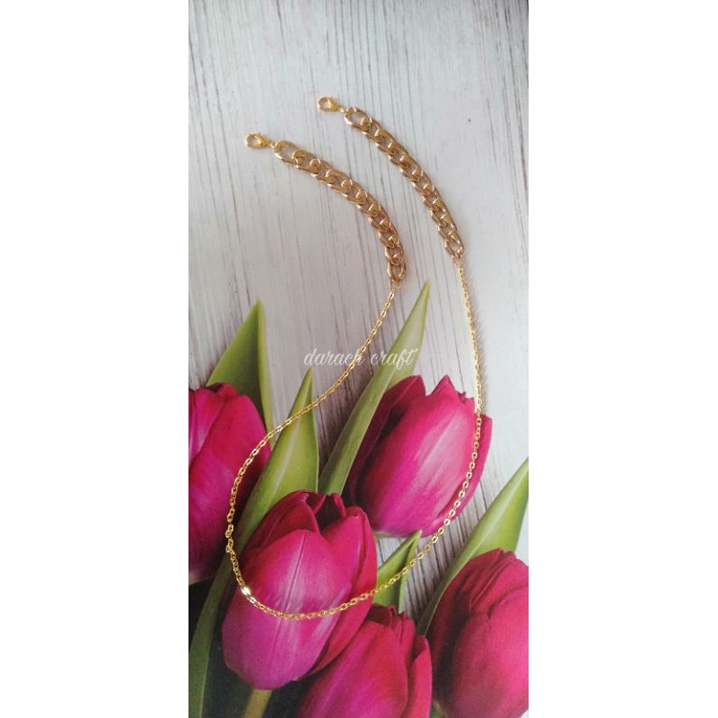 kalung masker / strap masker gold / tali kalung masker / tali rantai kalung
