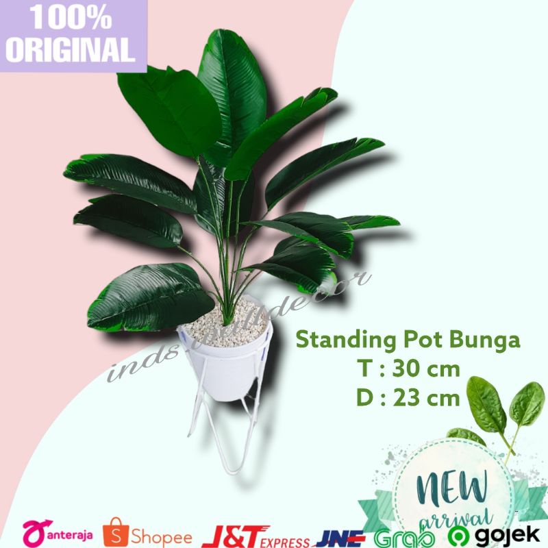 Rak Bunga Standing Pot Bunga Besi Dekorasi Taman Rumah Minimalis / Standing Pot Bunga Besi