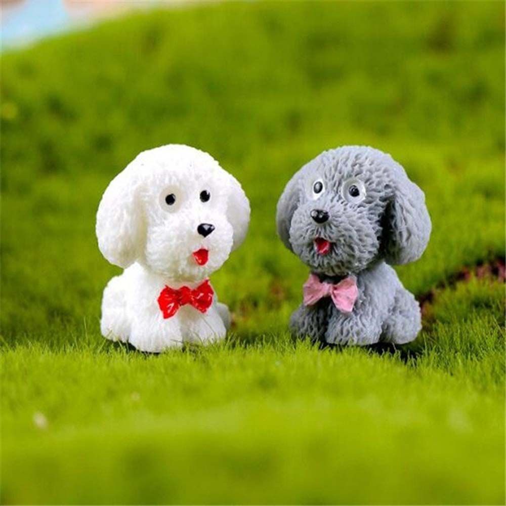 MXBEAUTY 3pcs Miniature Home Figurines Animal Model Garden Cute Bonsai Crafts Dog Decoration Statue/Multicolor