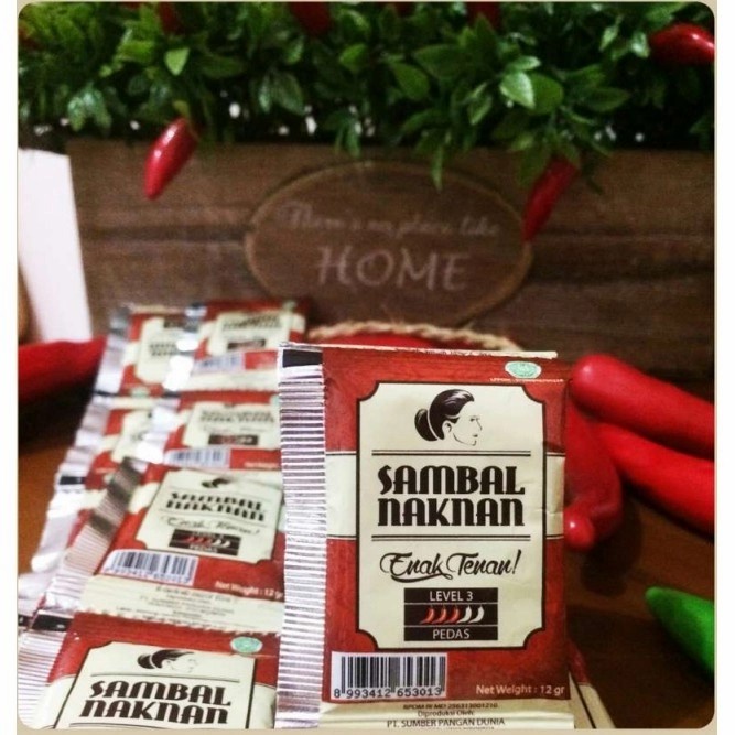 

- BARU Sambal Naknan Bawang Sachet Level 3 (Pedas) ~ Tingkat Pedas 20.000 SHU