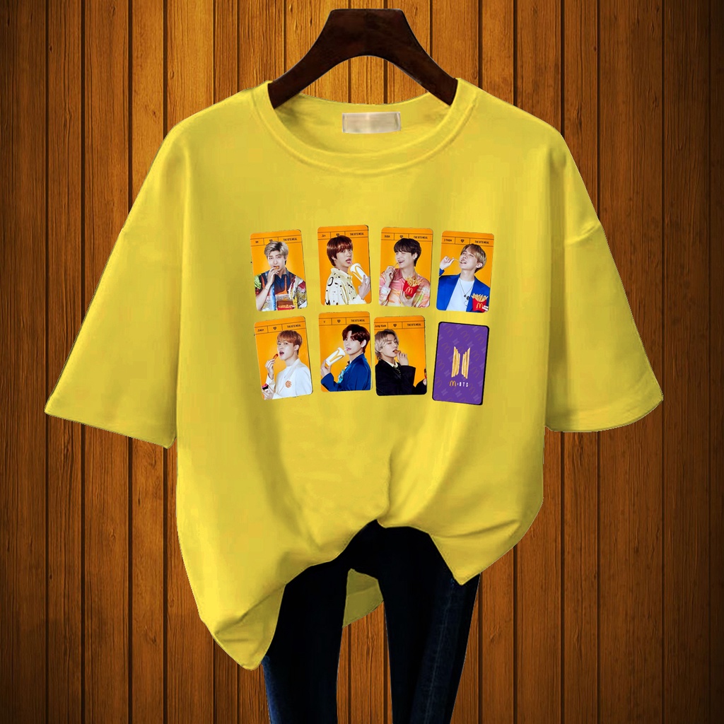 CALVIERO SHOP - BAJU KAOS ATASAN WANITA PRINTPOSTCARD YELLOW