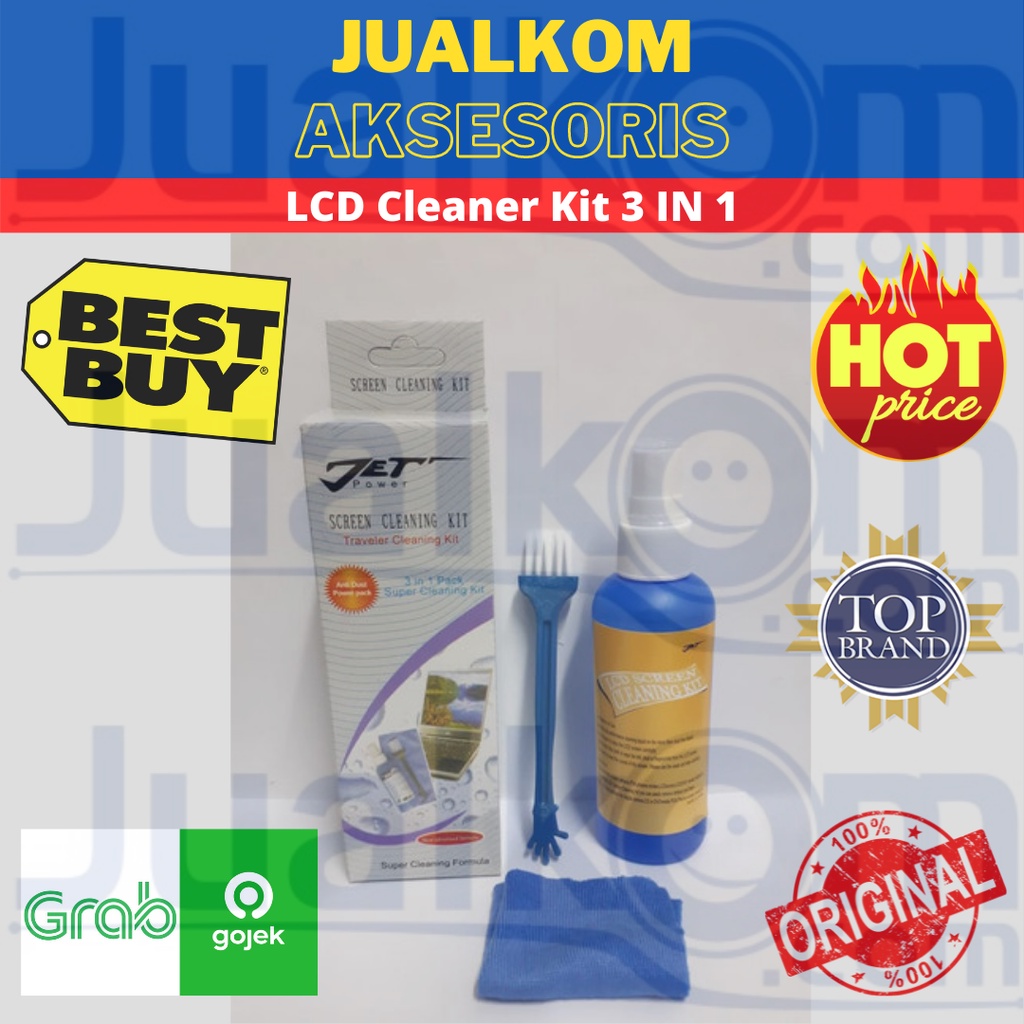 Lcd Cleaner Kit Layar permbersih Laptop LCD Cleaning kit 3in1