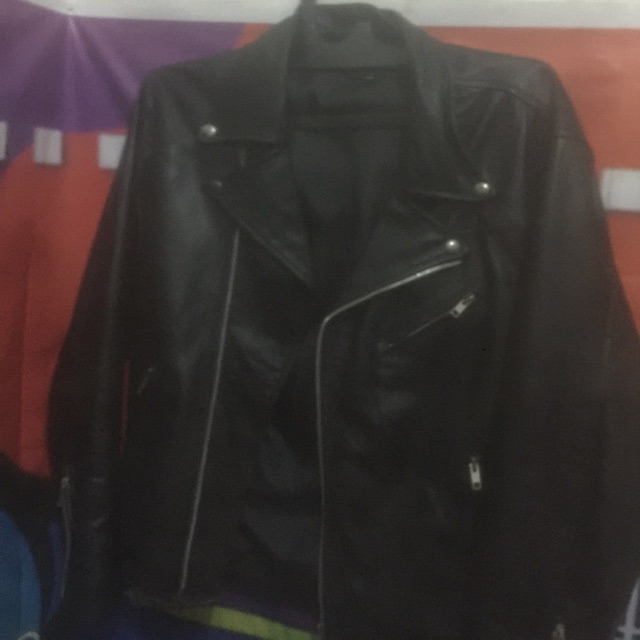 jaket kulit asli double kerah  (domba) mulus baru 3 bulan