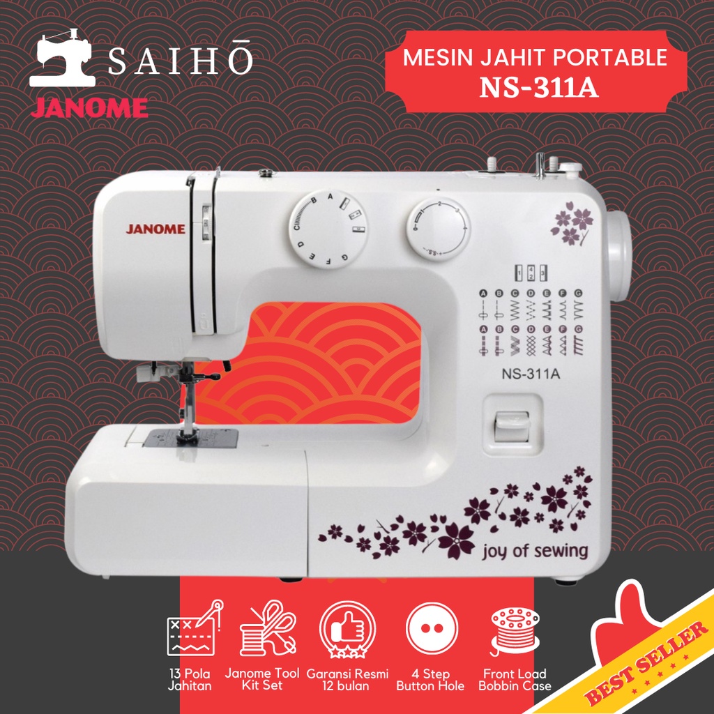 BEST DEAL !!! JANOME NS 311A - Mesin Jahit Portabel