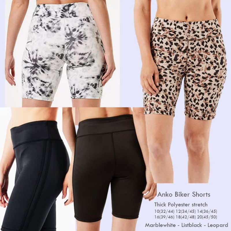 ANKO BIKER MID SHORTS LEOPARD