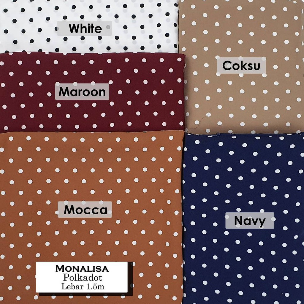 Kain Wolfis Monalisa Polkadot harga per setengah meter