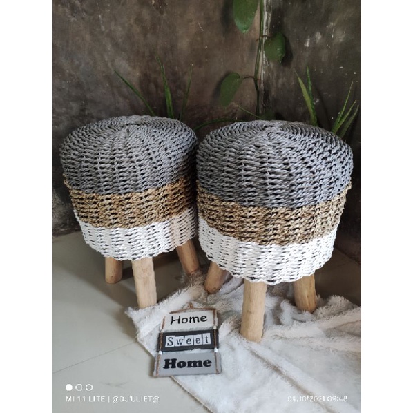 STOOL SEAGRASS MURAH//STOOL ANYAMAN