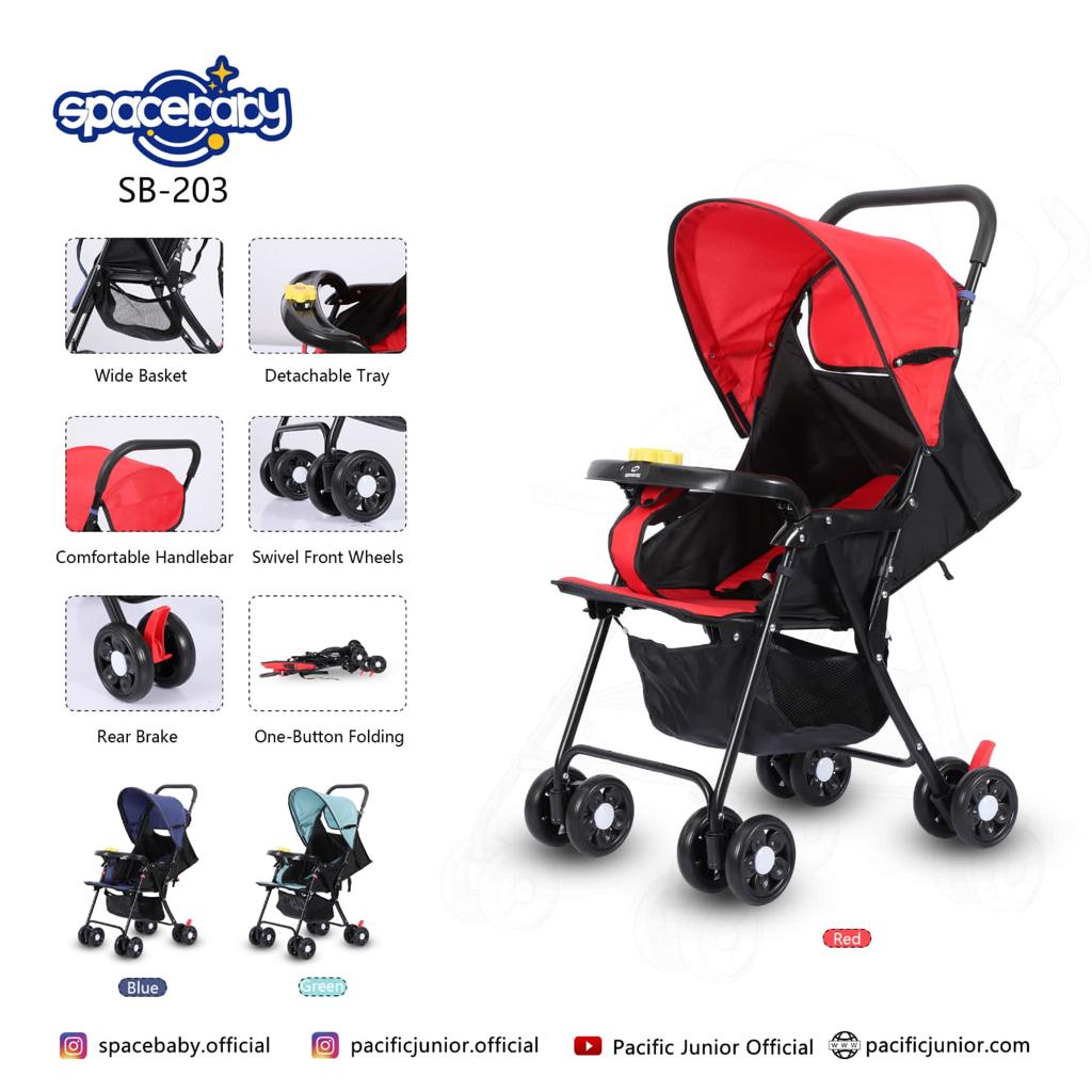 Baby Stroller SB 203 204 214 325-1 329-1 330-1 Bisa Dilipat SpaceBaby SB203 SB204 SB214 SB325-1 SB329-1 SB330-1 Cabin Size Alat Bantu Kereta Dorong Anak Bayi Space Baby Extra Pad Rocker Reversible Stir Bolak Balik Kelambu SB 207 SB207 SB 6202 SB6202