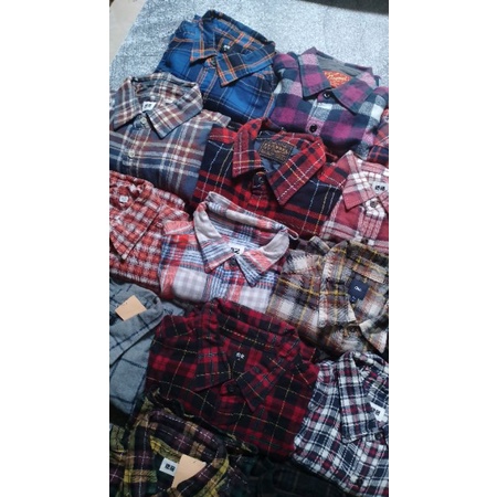 borongan flanel uniqlo original