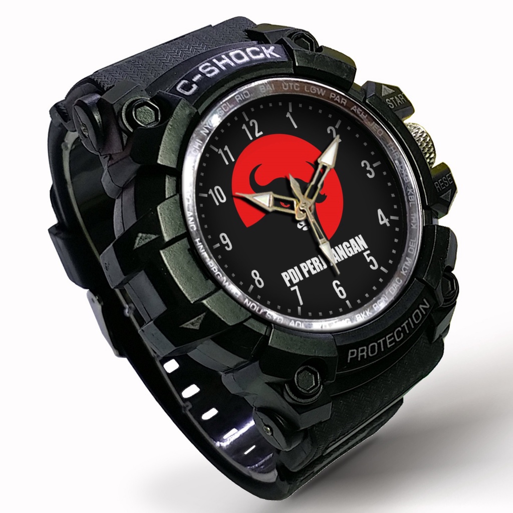 JAM TANGAN LOGO PDIP / PARTAI DEMOKRASI INDONESIA PERJUANGAN 2