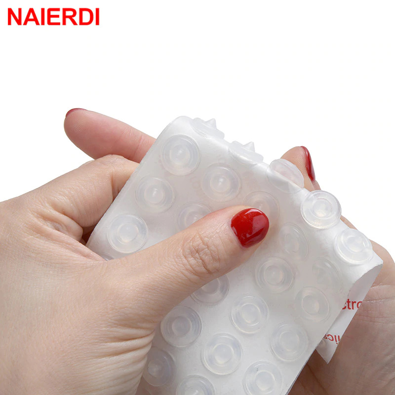 NAIERDI Sticker Silikon Bumper Peredam Benturan Cylindrical 32 PCS