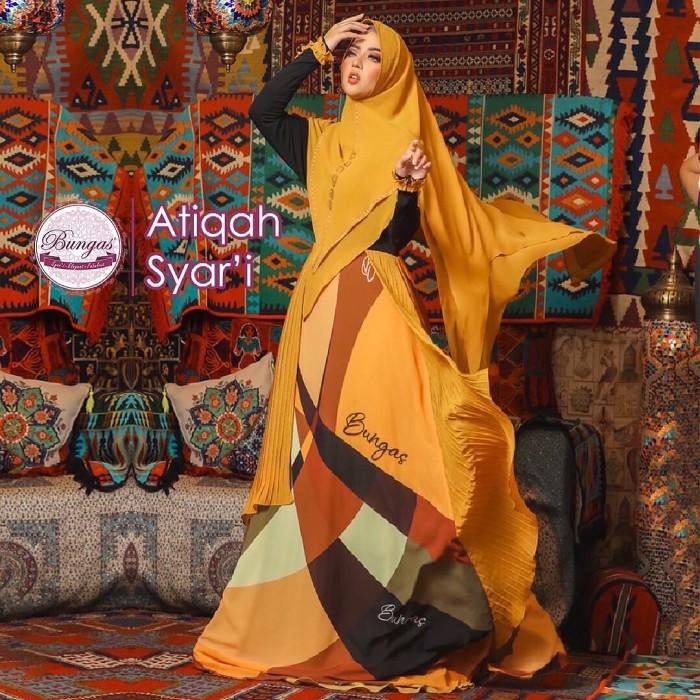 Dzaf | Atiqah Bungas, Bungas Original, Bungas Terbaru, Gamis Pesta Moderen