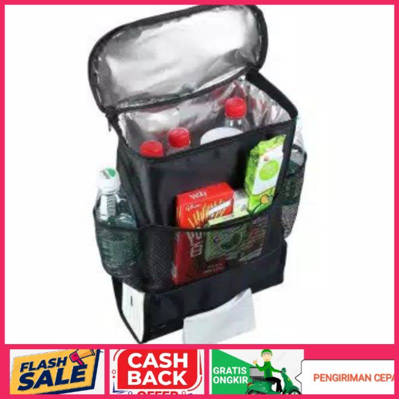 Tas Jok Mobil Cooler Lapisan Bahan Almunium Foil car Seat Organizer