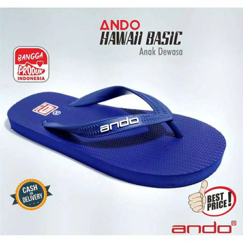 Ando Hawaii Sandal Anak 4 Warna  Sendal Jepit Anak Dewasa No 32-37 Ando Original