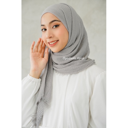 𝐁𝐘 𝐀𝐃𝐈𝐍𝐃𝐀 PASHMINA CRINKLE CRIMP COTTON SHAWL HIJAB PASMINA CRINKLE RAWIS  KUSUT Factory Outlet FAME ladyfame