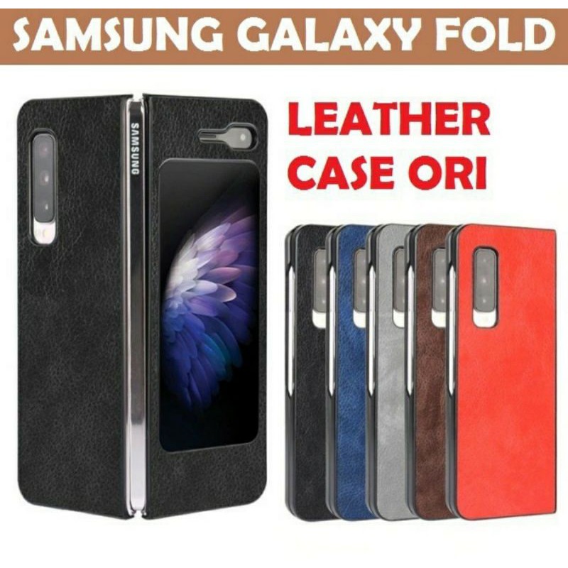 Original Case Samsung Galaxy Fold 1 Fold1 2019 Casing Leather Hardcase Ori