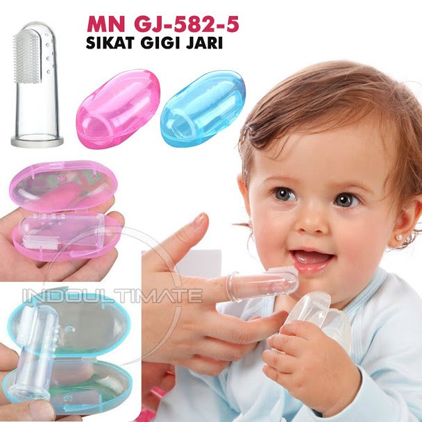 ~ PIYOSHI08 ~ Sikat Lidah Bayi Silikon Pembersih Gusi Dan Lidah Baby Finger Toothbrush MA39