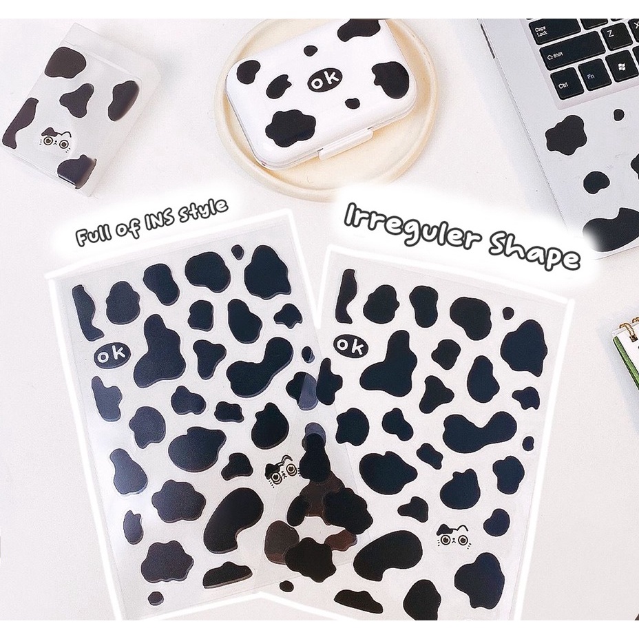 

[FS] PET Sticker Irregular Cow Pattern Stiker Tema Sapi Deco DIY Planner BUJO Deco Stiker Hias