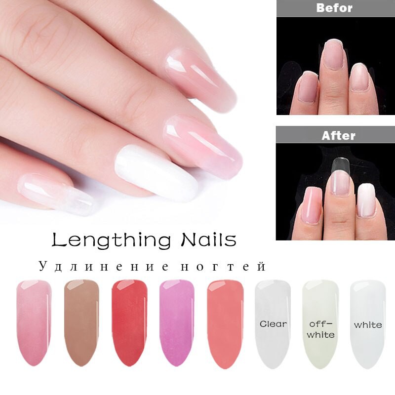 

Beateal 8 Colors Poly Gel Nail Art Manicure Kits UV Builder Gel Nail Extension Gel Lacquer Acrylic