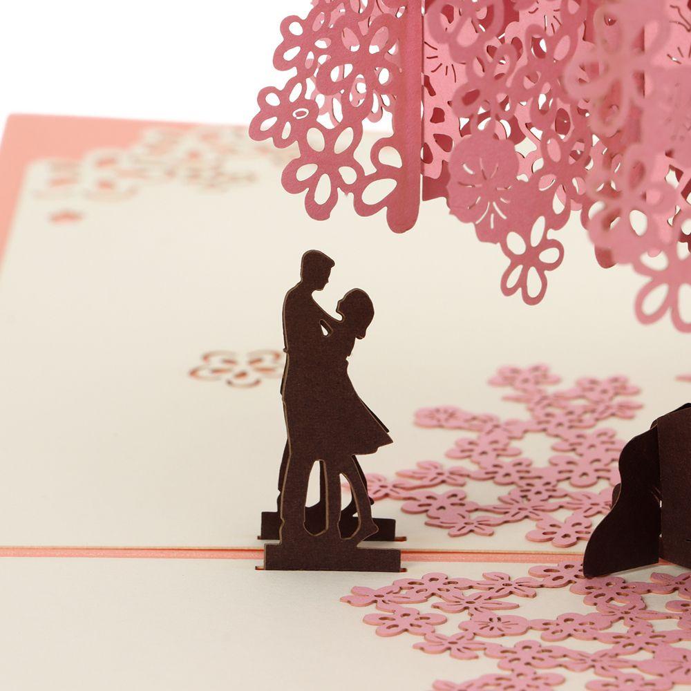 Pineapple Pop UP Love Card Peach Blossom Anniversary Untuk Hadiah Istri Dan Pacar Kartu Ucapan Terima Kasih Valentine