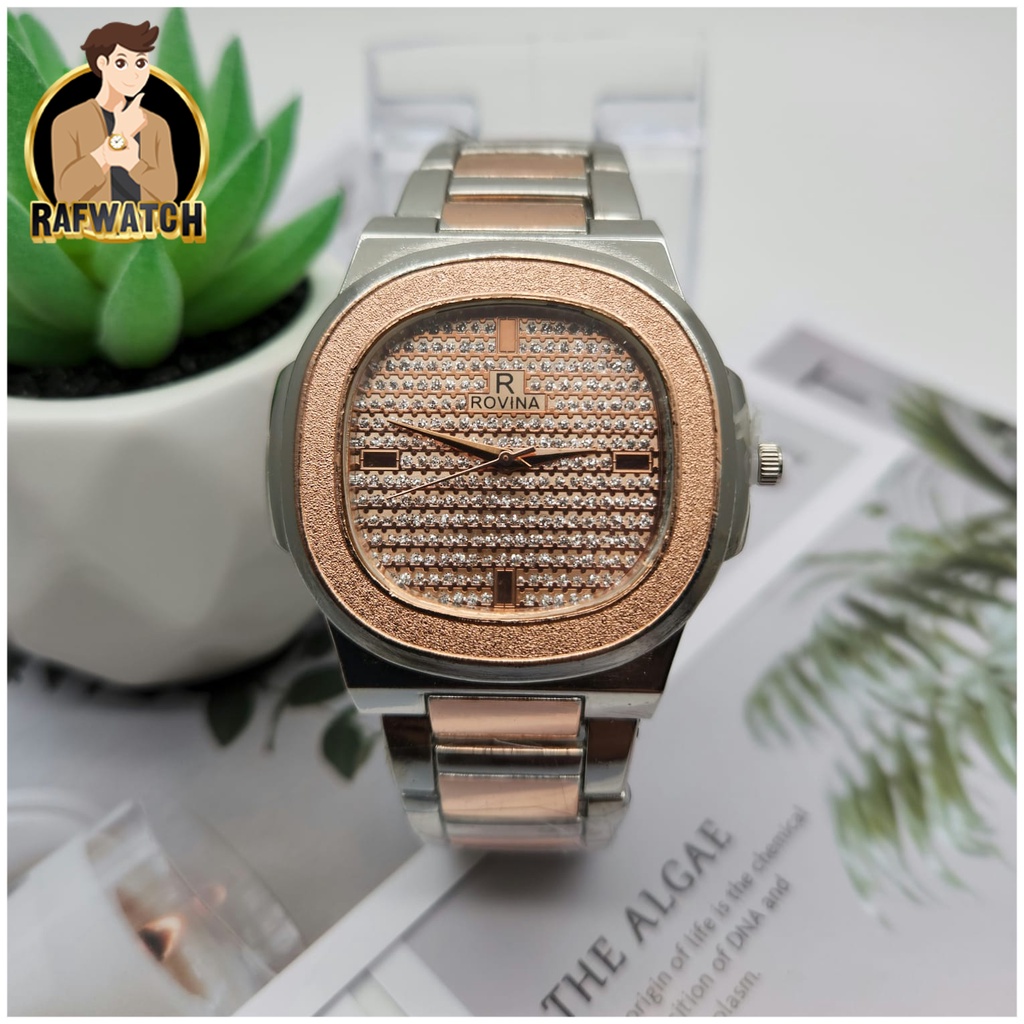 COD ✅ Jam Tangan Wanita Analog Quartz Mewah Fashion Strap Rantai Stainless Steel Grosir Murah