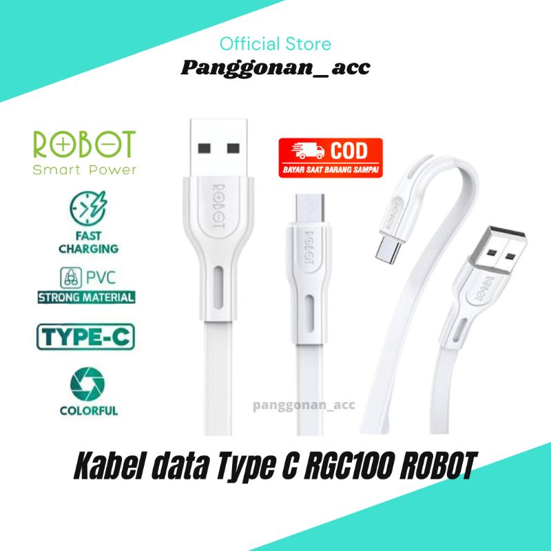 Kabel data type C ROBOT RGC 100 ORIGINAL 2.4 A 100cm colorfull