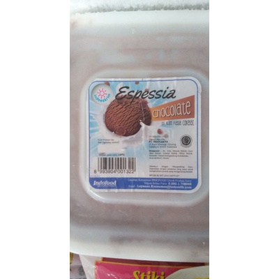 

Ice Cream Espessia Indofood Chocolate, Vanila, Strawberry 8 Liter