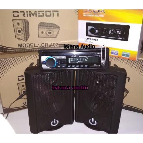 Paket Audio Mobil Tape MVIDIA dan Speaker Crimson 4"/402