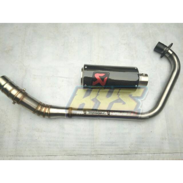 Knalpot racing akrapovic costum vixion cb150 Tiger r15 cbr150 satria sonic xabre verza dll