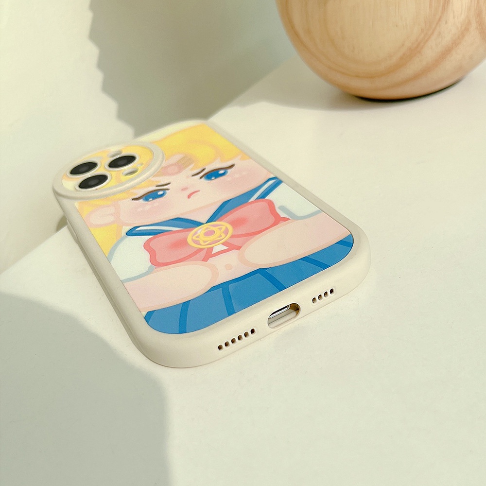 Soft Case TPU Transparan Shockproof Motif Sailor Moon Untuk iPhone 13 13pro 13prm 11 7Plus 8Plus Xr XS 13 12pro Max