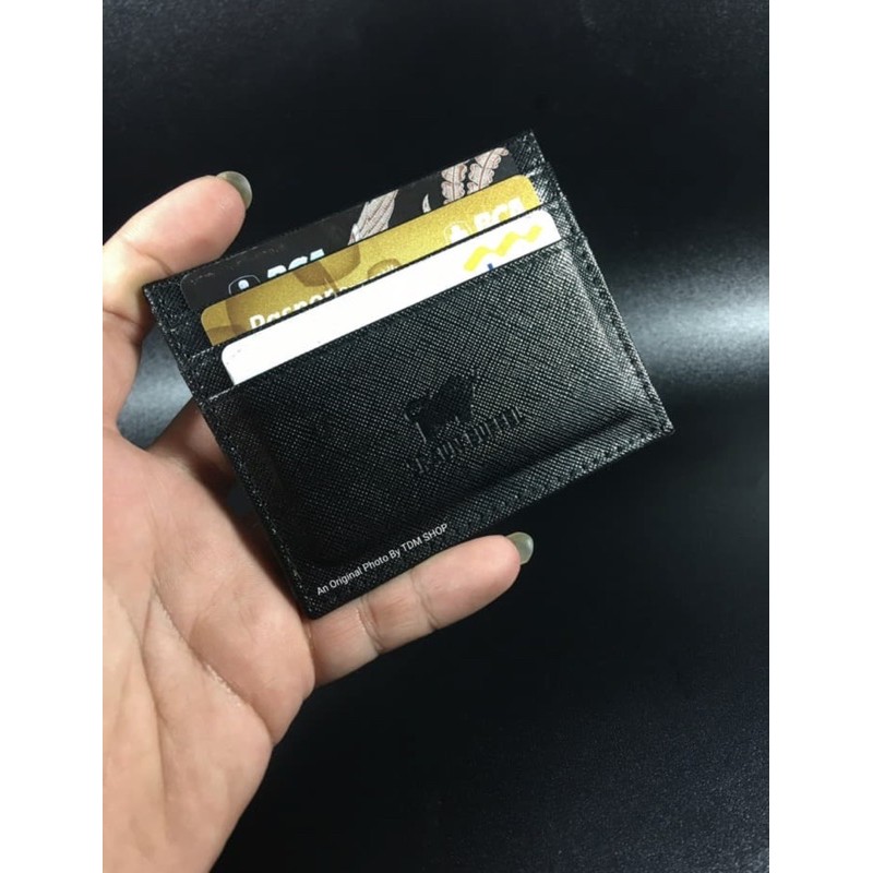 Dompet kartu tipis slim card holder braun buffel