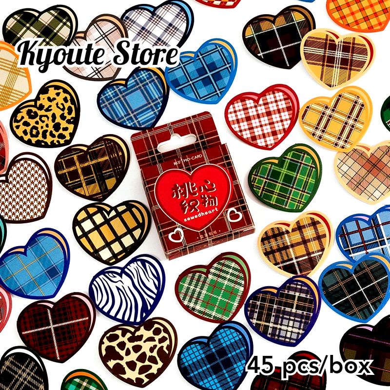 

45 pcs Sticker Love Gingham Pattern Colors Sweetheart Scrapbook DIY Journal Planner Letter Seal