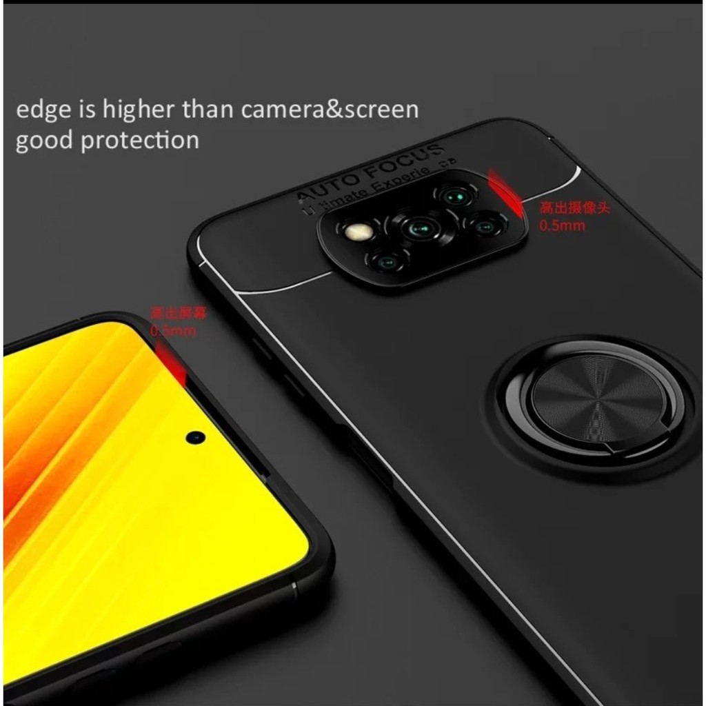 Auto Focus Ring Holder Xiaomi Redmi note 9 10 PRO mi10t mi 11 Lite ultra POCO X3 M3 F3 Case Cover