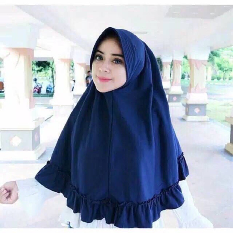 (CUCI GUDANG) Khimar rempel kriwil / Hijab instan