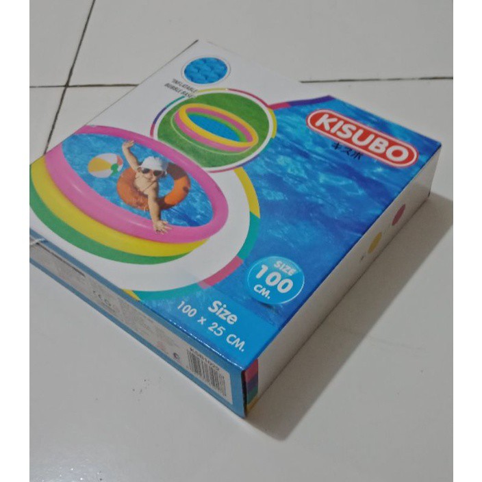 Kolam Renang Kolam KISUBO UK 100x25 cm Alas Gelembung Nyaman (BAHAN VINYL,KOLAM KSB PELANGI 1M)