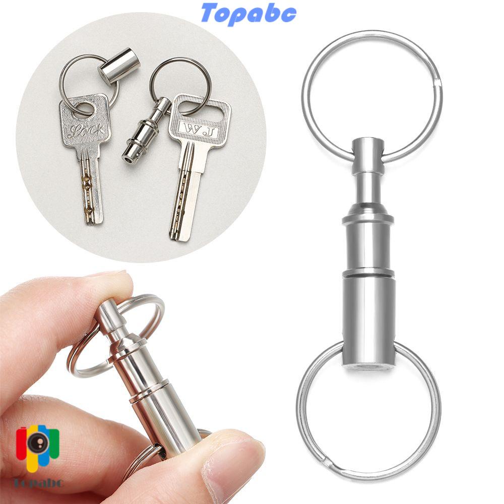 TOP Outdoor Keychain Adjustable Separate Key Ring Portable Separable Removable Disassemble Double Ring Child-mother Buckle