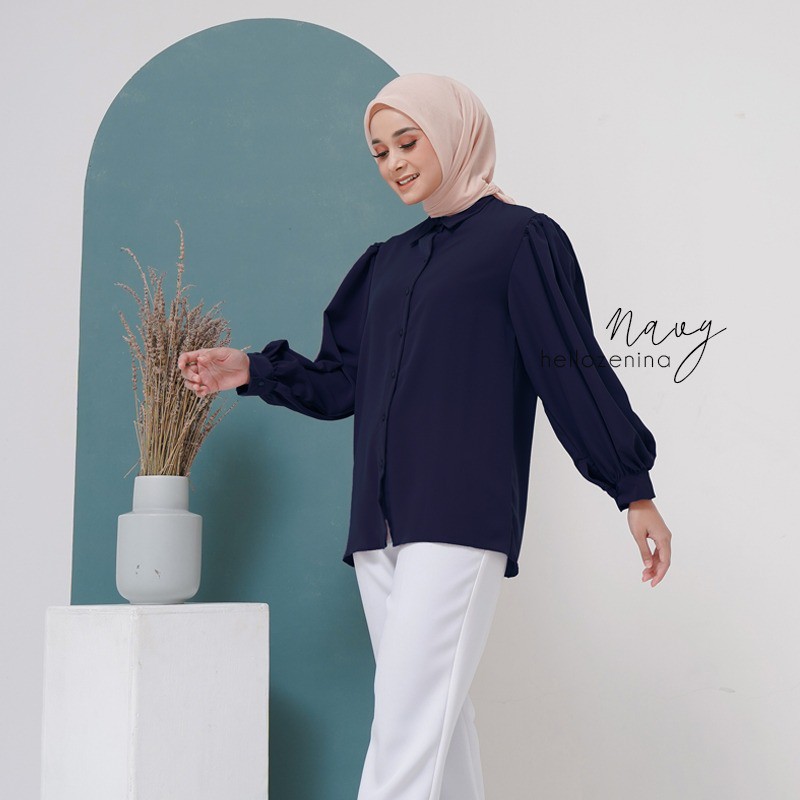 Atasan Kemeja Wanita Zinnia Hello Zenina-3